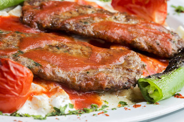 Turkish Kebab served with yogurt