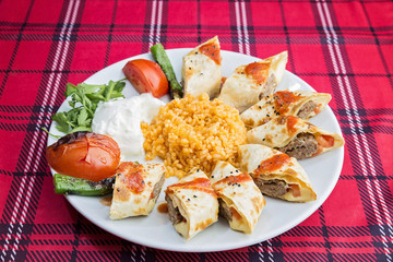 Special Turkish Kebab served with bread
