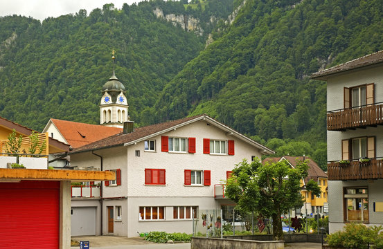 Wolfenschiessen village in canton of Nidwalden (Canton de Berne). Switzerland