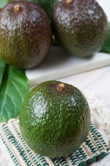 Green ripe avocado from organic avocado plantation - healthy food