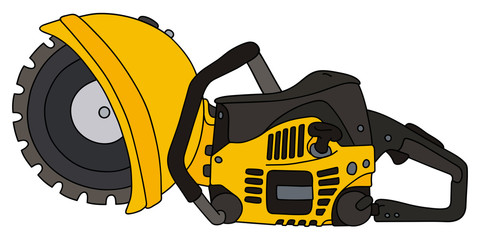 Fototapeta premium Yellow rescue circular saw