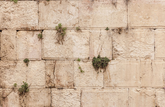 Texture of the Wailing Wall aka. Western Wall (Israel)