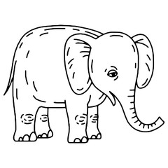 Cute elephant cartoon sitting