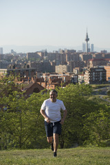 Major man who runs for a park of the city of Madrid.