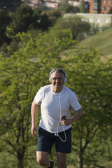 Major man who runs for a park of the city of Madrid.