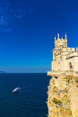 Aerial view on castle Swallow's Nest