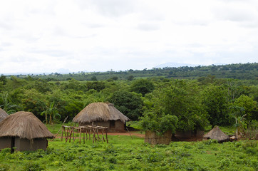 Plakat African Huts - Zambia