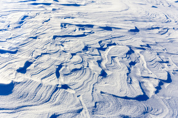 Snow surface structure winter background 