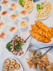 Catering food snacks