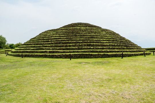 Guachimontones or Huachimontones round pyramids in Teuchitlan