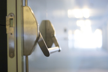 Luxury hotel bedroom door