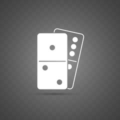 Isolated domino icon on transparent background vector illustration. Logo perfect for casino and other gambling games