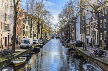 Fototapeta na wymiar Canal of Amsterdam, Netherlands