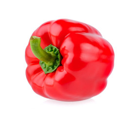 red pepper on white background