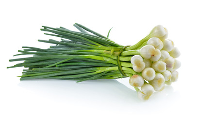 fresh onion isolated on the white background