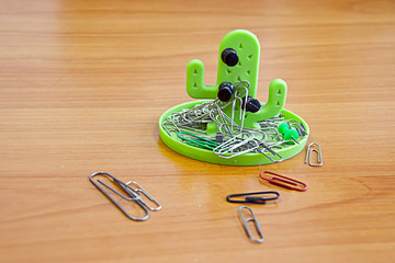 Holder for staples in the form of cactus, desktop stationery, paper clips