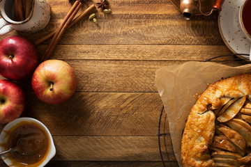 Apple and salted caramel galette