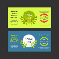Springtime banners set
