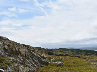 Rocky outcrop in a beautiful northern landscape