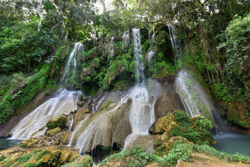 Fototapeta na wymiar El Nicho Waterfalls in Cuba