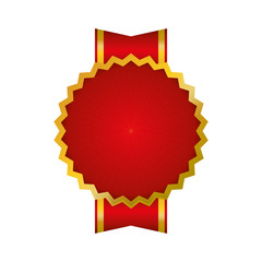 Award ribbon blank icon vector illustration graphic design