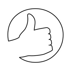Thumb up like icon vector illustration graphic design