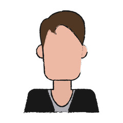 man cartoon icon over white background. colorful design. vector illustration