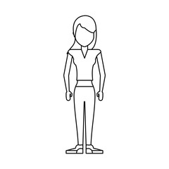 woman cartoon icon over white background. vector illustration