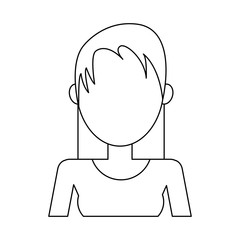 woman cartoon icon over white background. vector illustration
