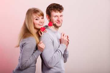 Girl with boy playing together.