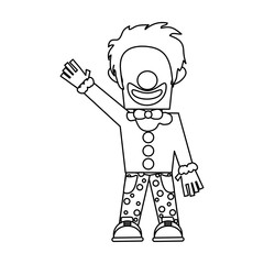circus clown icon over white background. vector illustration