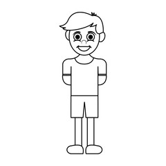 boy cartoon icon over white background. vector illustration