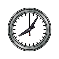 Clock and time concept icon vector illustration graphic design