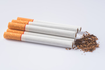 cigarette on white background