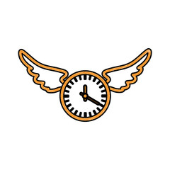 Clock and time concept icon vector illustration graphic design