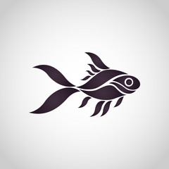 Goldfish logo vector icon illustrator