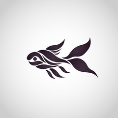 Goldfish logo vector icon illustrator
