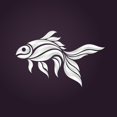 Goldfish logo vector icon illustrator