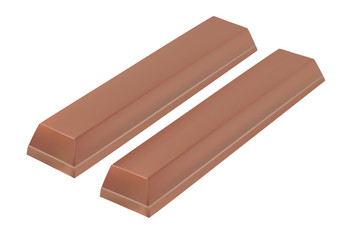 chocolate on a white background