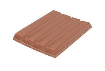chocolate on a white background