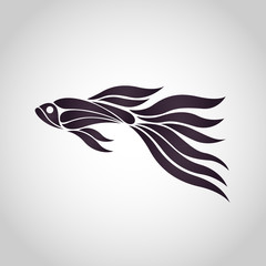 Obraz premium GUPPY FISH logo vector icon design illustrations