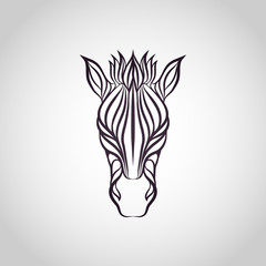 Zebra logo vector icon design illustrations