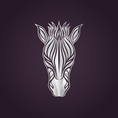 Zebra logo vector icon design illustrations