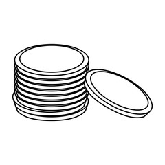 Coins of money icon vector illustration graphic design