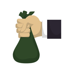 Bag of money icon vector illustration graphic design