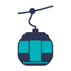 Cable car transport icon vector illustration graphic design