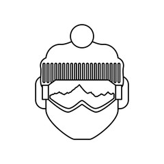 Snowboard sport equipment icon vector illustration graphic design