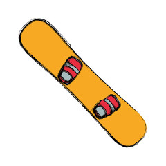 Snowboard sport equipment icon vector illustration graphic design