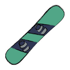Snowboard sport equipment icon vector illustration graphic design