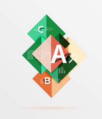 Geometric abstract background with option infographic